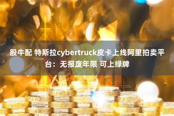 股牛配 特斯拉cybertruck皮卡上线阿里拍卖平台：无报废年限 可上绿牌