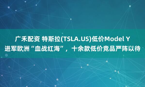 广禾配资 特斯拉(TSLA.US)低价Model Y进军欧洲“血战红海”，十余款低价竞品严阵以待